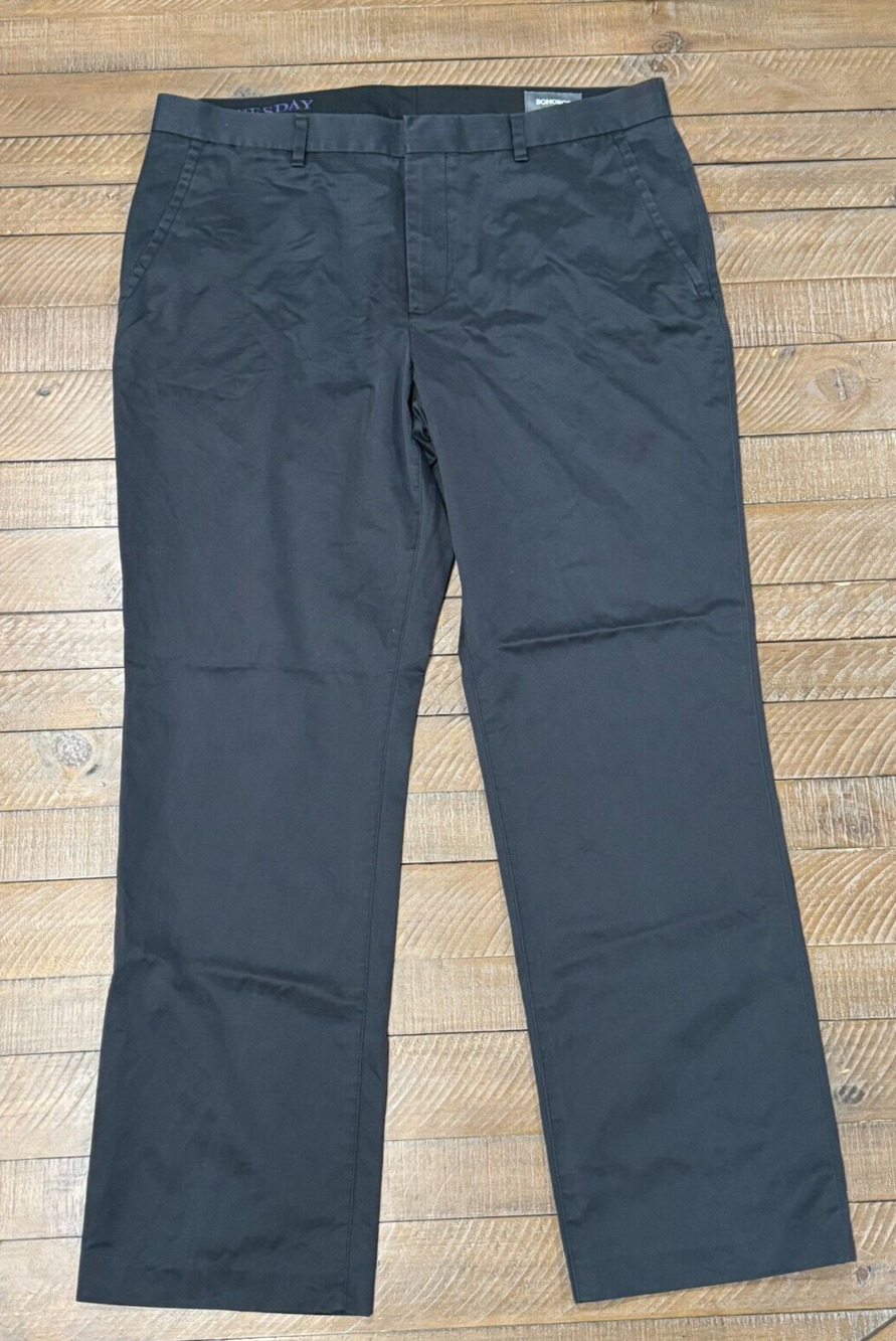 BONOBOS Tuesday Black/Dark Gray Straight Leg Chino Pants - Men's Size 36x30